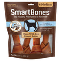SmartBones Rawhide-Free Peanut Butter Chews For Dogs (4 medium bones)