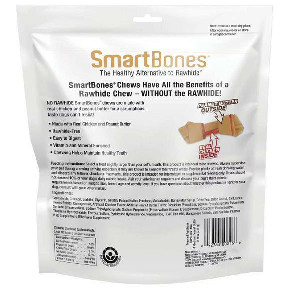 SmartBones Rawhide-Free Peanut Butter Chews For Dogs (4 medium bones)