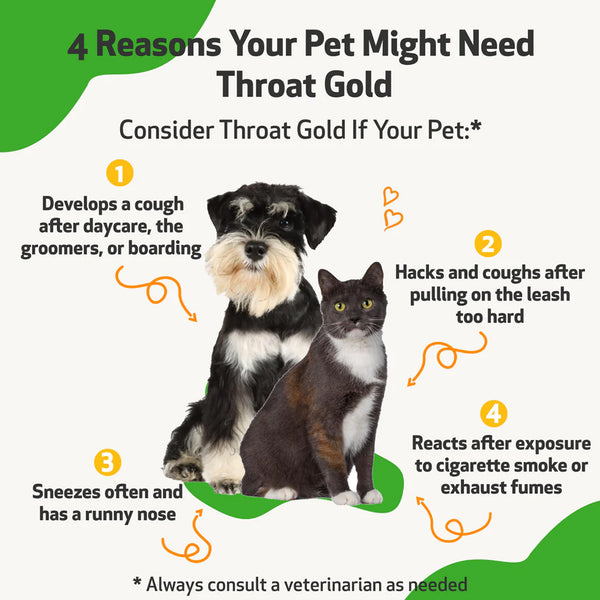 Throat Gold - Soothes Throat Irritation in Dogs (4 oz)