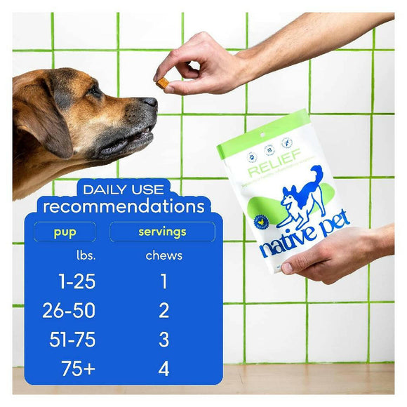 Native Pet Relief Joint Support Chicken Chews For Dogs (30ct)