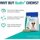 ORAVET Dental Hygiene Chews For Small Dogs 10-24 lbs (30 chews)