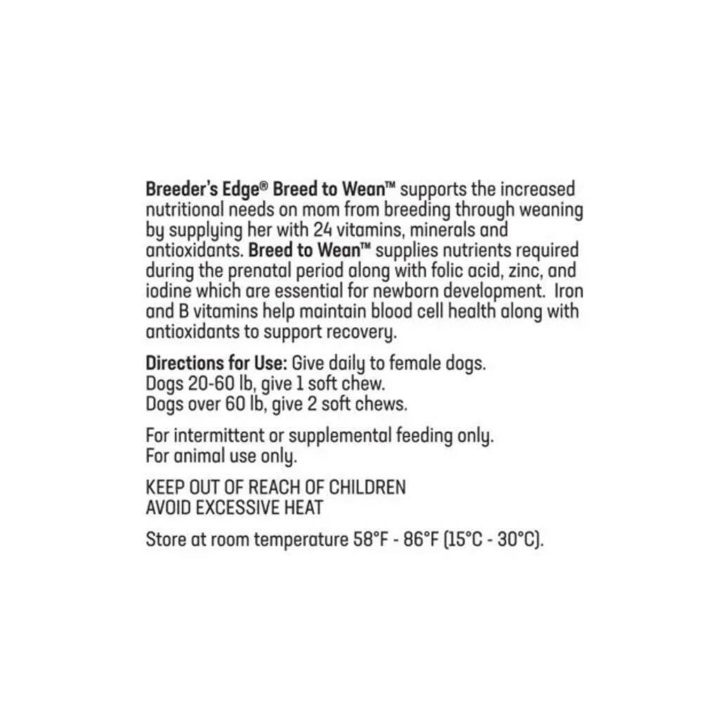 Breeder's Edge Breed To Wean- for Medium & Large Dogs (100 count)