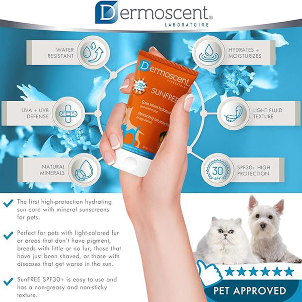 Dermoscent SunFREE SPF30+ Sunscreen for Cats and Dogs (30 ml)