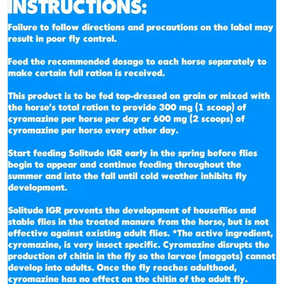 Solitude IGR Feed Through Fly Preventive for Horses (6 lb)
