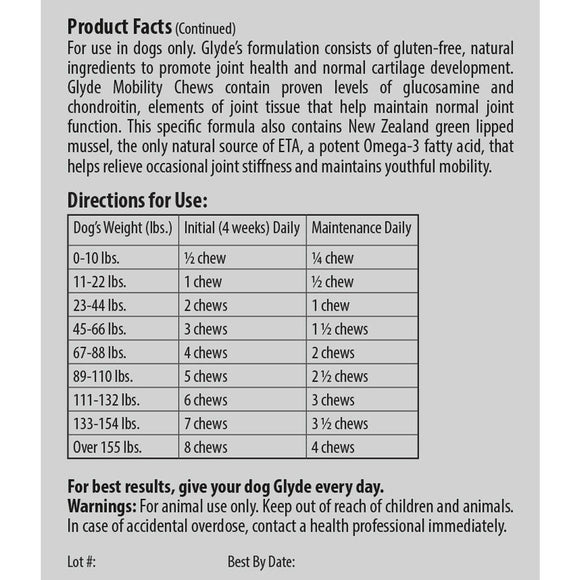 Parnell Glyde Mobility Chews for Dogs (120 soft chews)