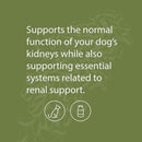 canine renal support supplement supports normal function of the kidneys