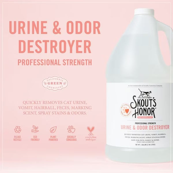 Skout's Honor Professional Strength Urine & Odor Destroyer for Cats (gallon)