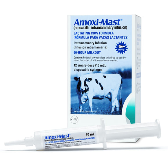 Amoxi-Mast (amoxicillin) Lactating Cow Formula Intramammary Infusion, 12 x 10-ml Dose