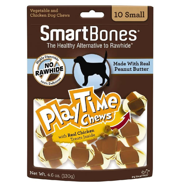 SmartBones PlayTime Chews Peanut Butter Dog Treats (10 small treats)