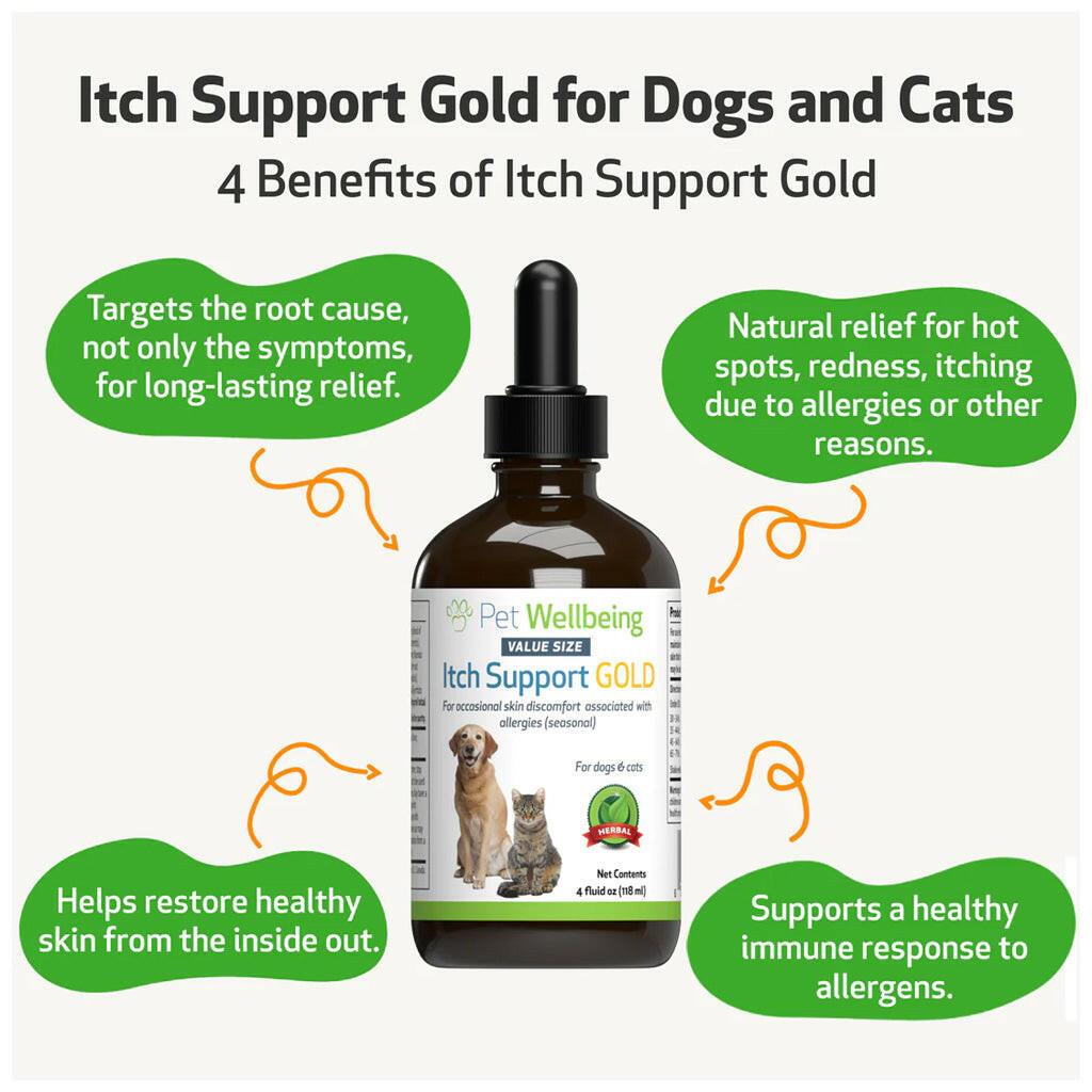 Itch support gold also works for cat allergies