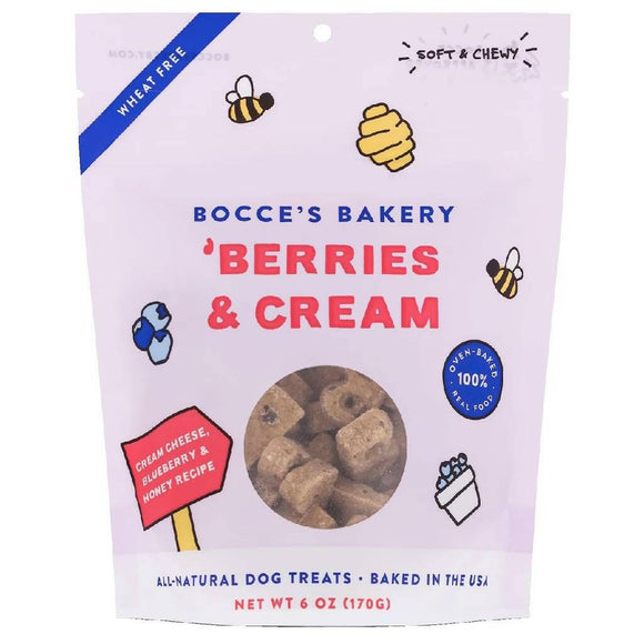 Bocce's Bakery Berry & Cream Soft & Chewy Treats For Dogs (6 oz)