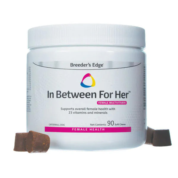Breeder's Edge In Between For Her- Female Multivitamin for Cat & Small Dog( 90 count )