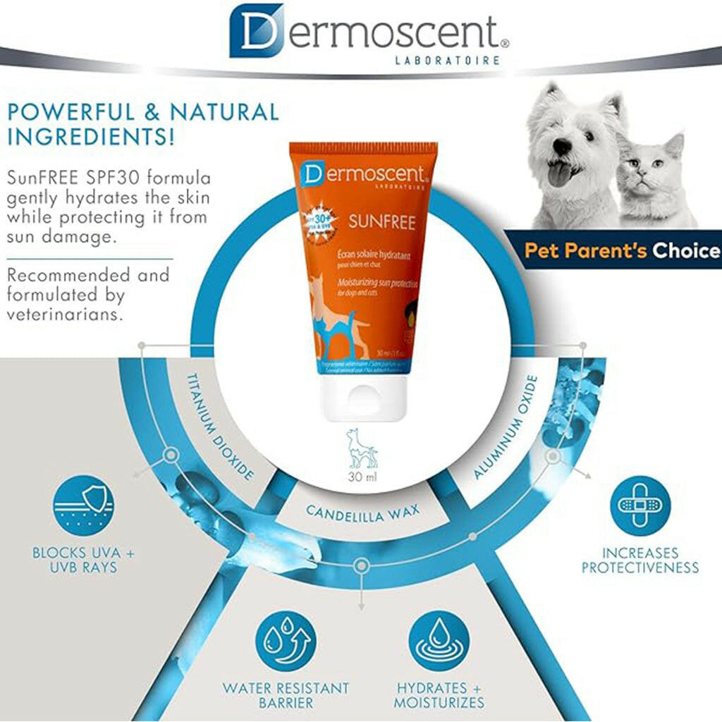 Dermoscent SunFREE SPF30+ Sunscreen for Cats and Dogs (30 ml)