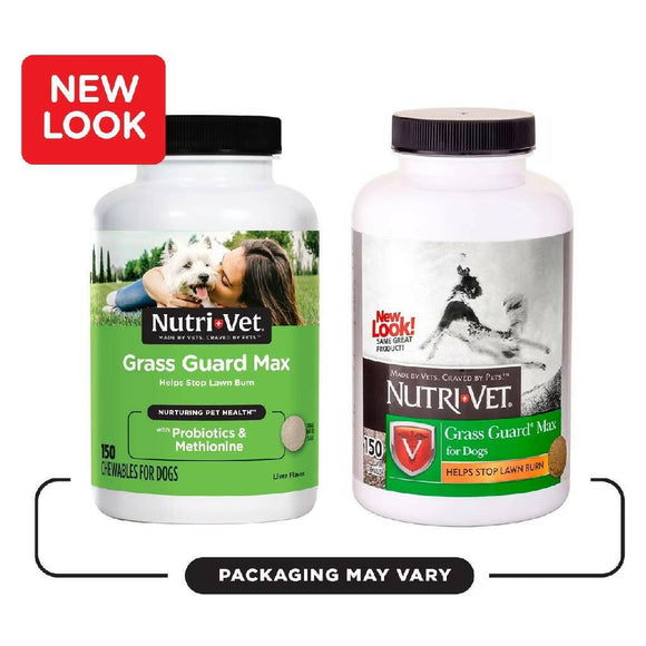 Nutri-Vet Grass Gard Max Lawn Burn Supplement for Dogs (150 chewable tablets)