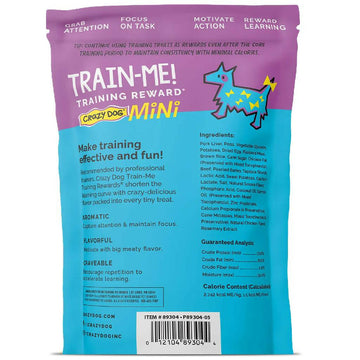 Crazy Dog Train-Me! Training Treat Minis Beef Flavor For Dogs (4 oz)