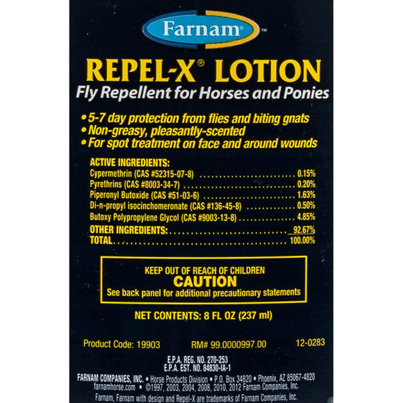 Farnam Repel-X Fly Repellent Lotion for Horses (8 oz)