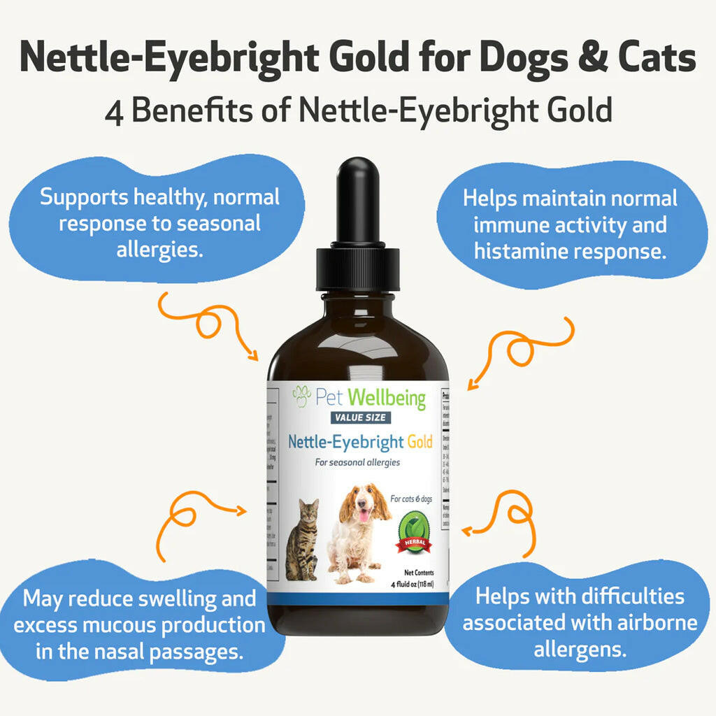 Nettle-Eyebright Gold - Seasonal Allergy Defense for Cats (2 oz)