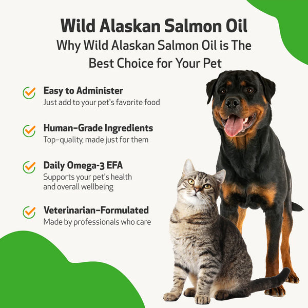 Wild Alaskan Salmon Oil For Dogs & Cats (16 oz)