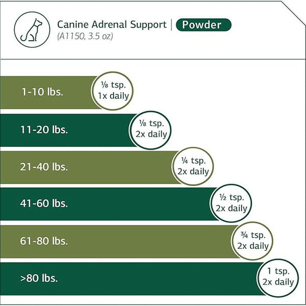 feeding instructions for canine adrenal support