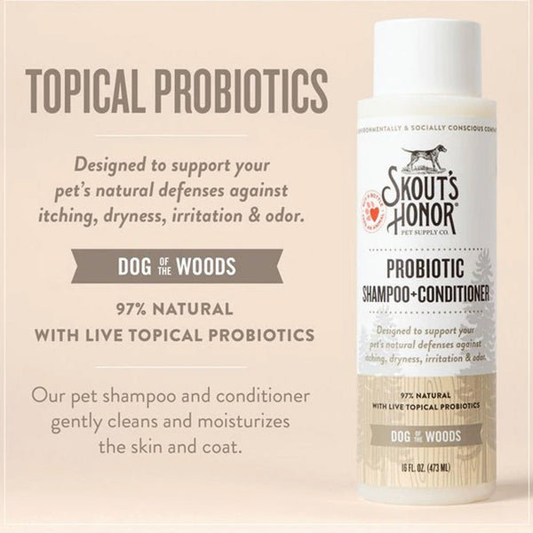 Skout's Honor Probiotic Shampoo & Conditioner for Dogs, Dog of the Woods (16 oz)