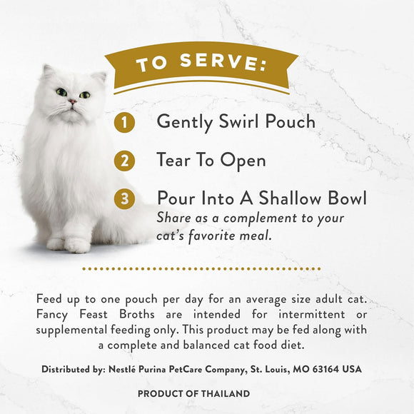 Fancy Feast Classic Broths with Wild Salmon & Vegetables Supplemental Wet Cat Food Pouches