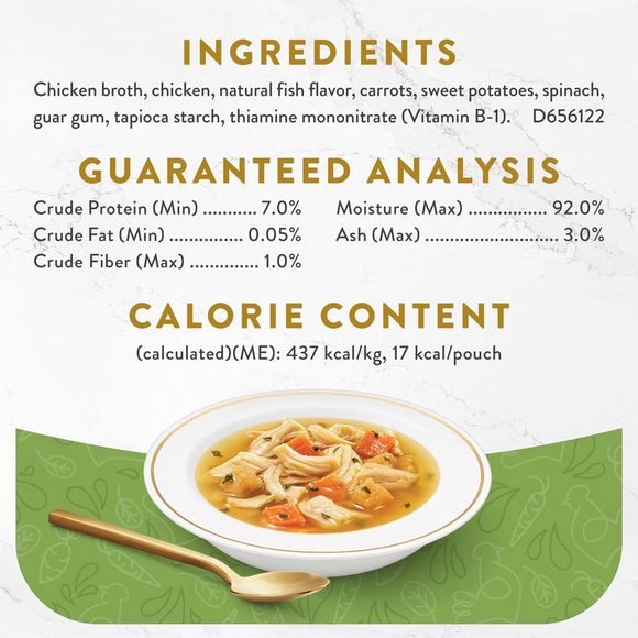 Fancy Feast Classic Broths with Chicken & Vegetables Supplemental Wet Cat Food Pouches