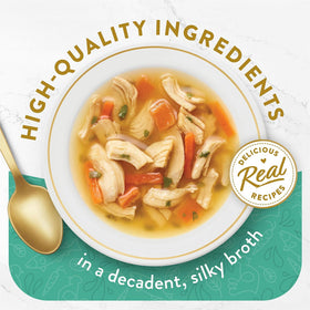 Fancy Feast Classic Broths with Chicken, Vegetables & Whitefish Supplemental Wet Cat Food Pouches