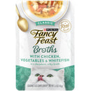 Fancy Feast Classic Broths with Chicken, Vegetables & Whitefish Supplemental Wet Cat Food Pouches, 1.4-oz, case of 16
