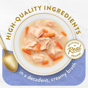 Fancy Feast Creamy Broths with Wild Salmon & Whitefish Supplemental Wet Cat Food Pouches