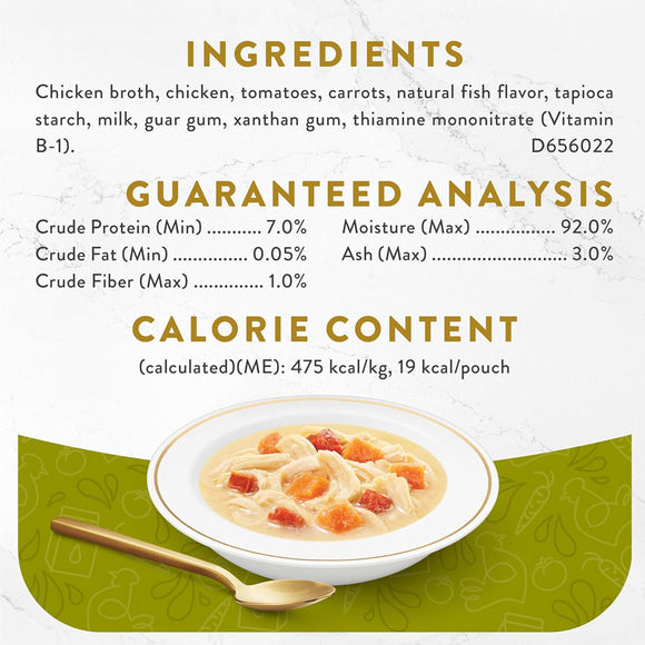 Fancy Feast Creamy Broths with Chicken & Vegetables Supplemental Wet Cat Food Pouches