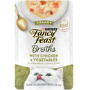 Fancy Feast Creamy Broths with Chicken & Vegetables Supplemental Wet Cat Food Pouches, 1.4-oz, case of 16