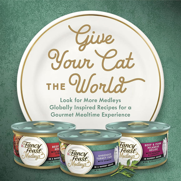 Fancy Feast Medleys Shredded Fare Wet Cat Food Variety Pack