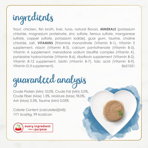 Fancy Feast Gourmet Naturals Trout & Tuna Recipe Pate Canned Cat Food