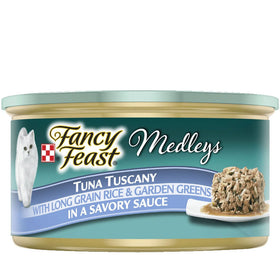 Fancy Feast Medleys Tuna Tuscany in Sauce Wet Cat Food, 3-oz case of 24