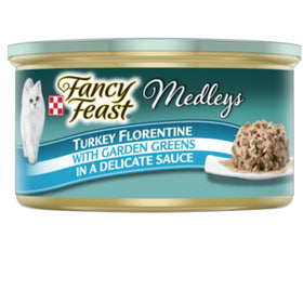 Fancy Feast Medleys Tender Turkey Tuscany in Sauce Wet Cat Food, 3-oz case of 24