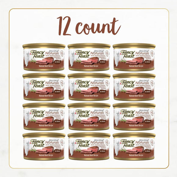 Fancy Feast Gourmet Naturals Beef Recipe in Gravy Canned Cat Food