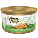 Fancy Feast Gourmet Naturals White Meat Chicken Recipe Pate Canned Cat Food, 3-oz, case of 12