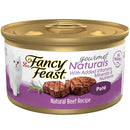Fancy Feast Gourmet Naturals Beef Recipe Pate Canned Cat Food, 3-oz, case of 12