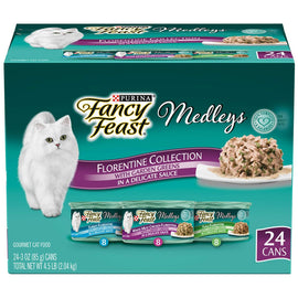 Fancy Feast Medleys Florentine Wet Cat Food Variety Pack, 3-oz case of 24