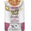 Fancy Feast Broths Seafood Bisque & Accents of Real Crab Grain-Free Lickable Cat Food Topper, 1.4-oz pouch, case of 16
