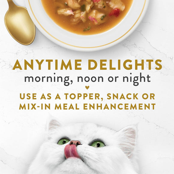 Fancy Feast Broths Seafood Bisque & Accents of Real Lobster Grain-Free Lickable Cat Food Topper