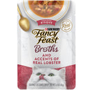 Fancy Feast Broths Seafood Bisque & Accents of Real Lobster Grain-Free Lickable Cat Food Topper, 1.4-oz pouch, case of 16
