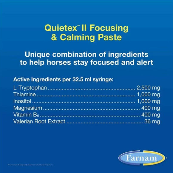 Farnam Quietex II Focusing and Calming Paste for Horses (32.5 g)
