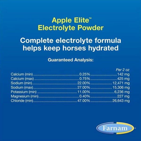 Farnam Apple Elite Electrolyte Powder Apple Flavor Horse Supplement, 5-lb tub