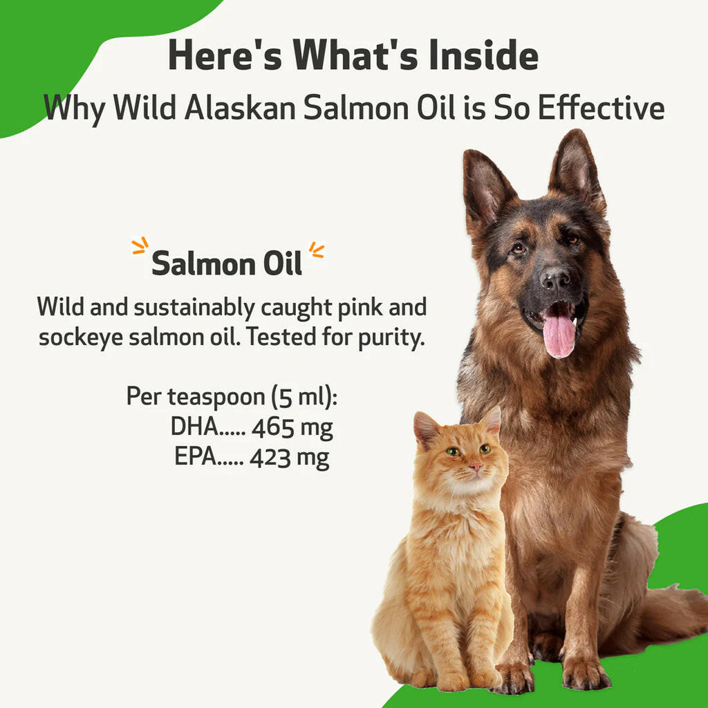 Wild Alaskan Salmon Oil For Dogs & Cats (16 oz)