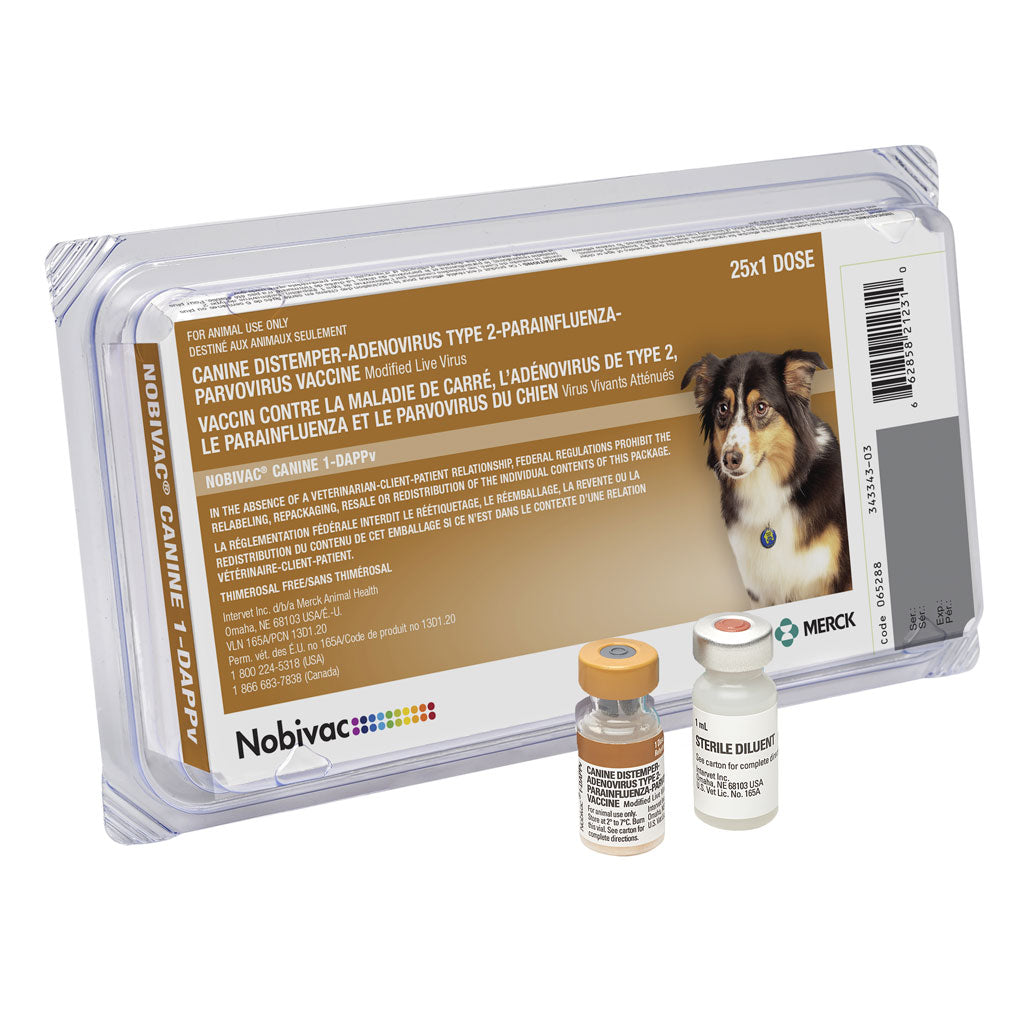 Nobivac Canine 1-DAPPv Vaccine for Dogs, 25 Doses