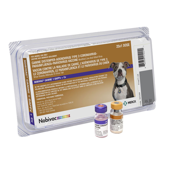 Nobivac Canine 1-DAPPv + Cv Vaccine for Dogs, 25 Doses
