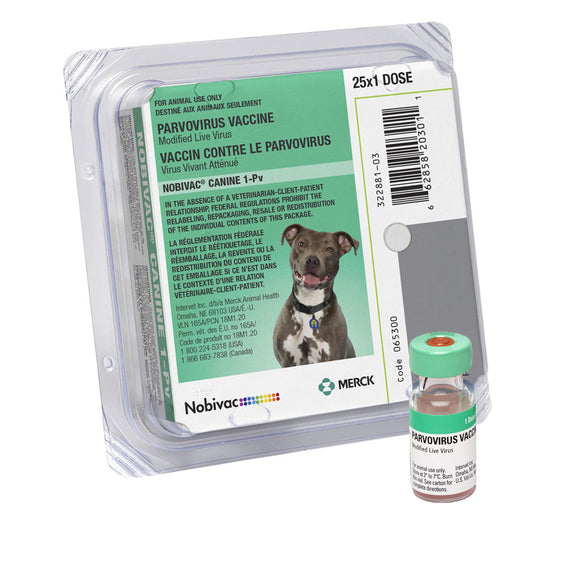 Nobivac Canine 1-Pv Vaccine for Dogs, 25 Doses