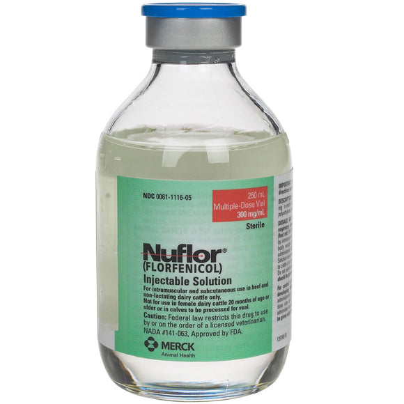 Nuflor (Florfenicol) Injectable Solution for Cattle, 250-ml