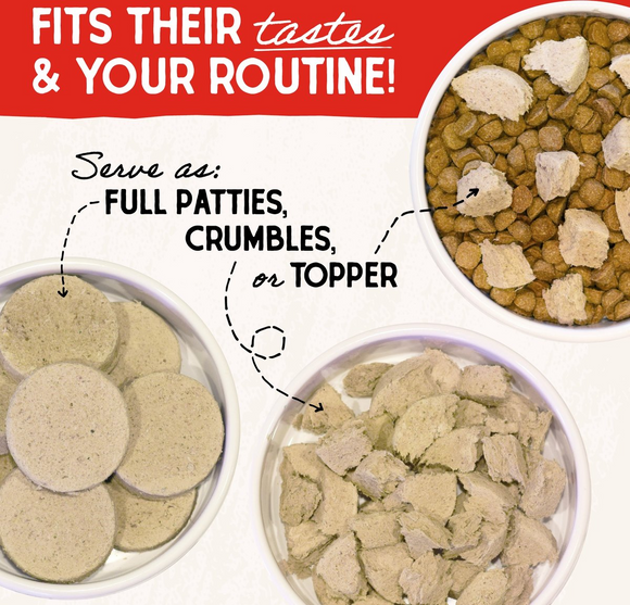 Stella & Chewy's Aboslutely Rabbit Dinner Patties Freeze-Dried Raw Food For Dogs
